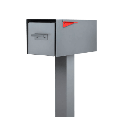 Modern Aspect Malone Post-Mounted Mailbox in Gray