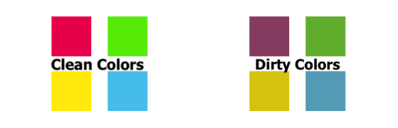 clean v dirty colors