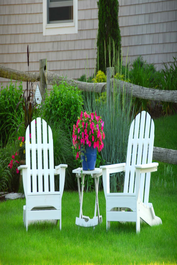 cozy adirondack chairs