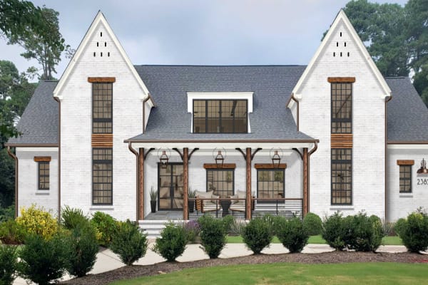 Limewashed brick home - Limewash Brick House: 14 Stunning Before and After Photos