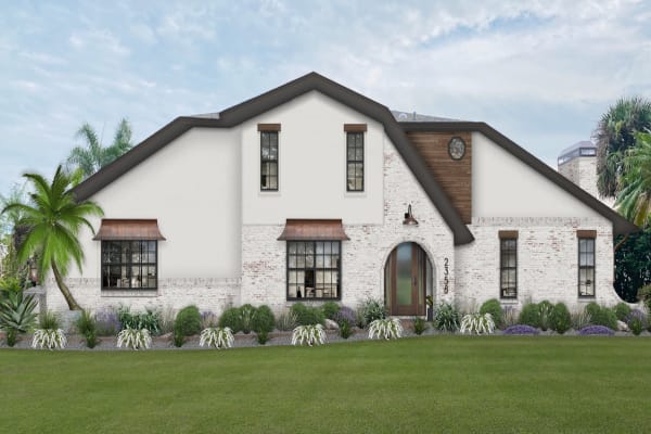A virtual rendering of a home's exterior