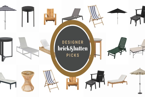 Pool furniture ideas: Designer picks, product collage