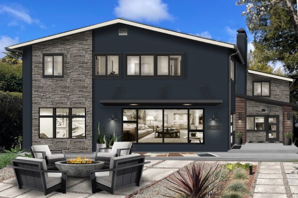 House with the Polo Blue Color