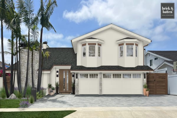 A coastal home with excellent home resale value based on its exterior.