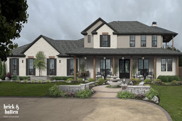 Home showing exterior color contrast
