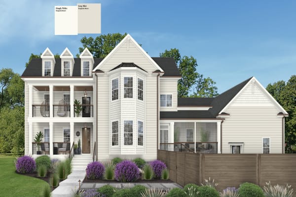 A classic home with gorgeous complementary home colors.
