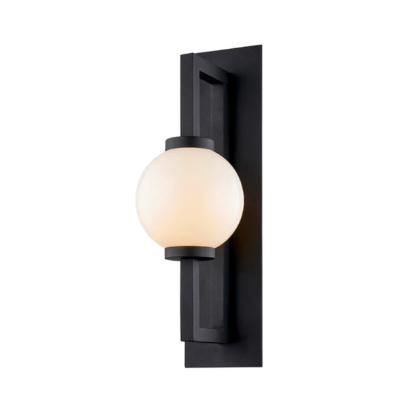 LightsOnline Troy Darwin Wall Sconce in Textured Black