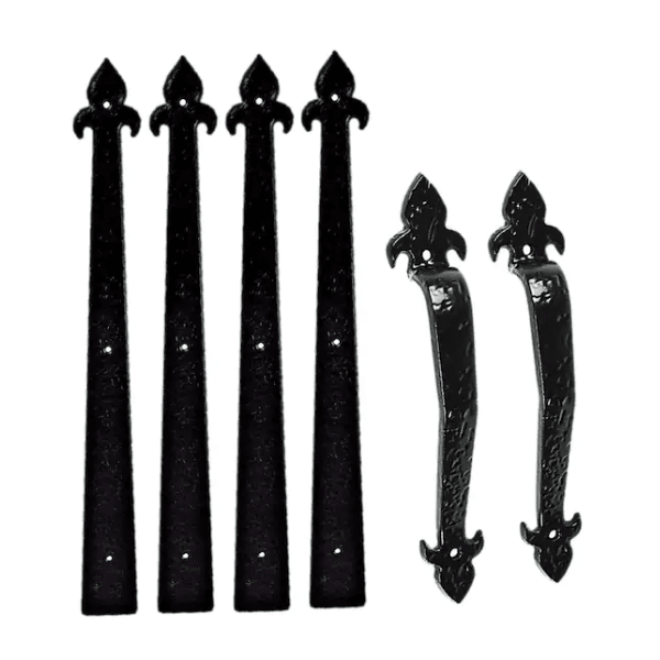Premium Decorative Black Garage Door Hardware Kit