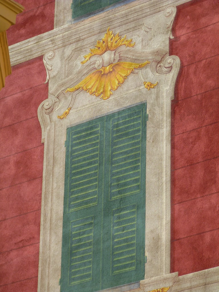 A photo of Trompe L'oeil shutters, one of the fun design words we learned from our clients