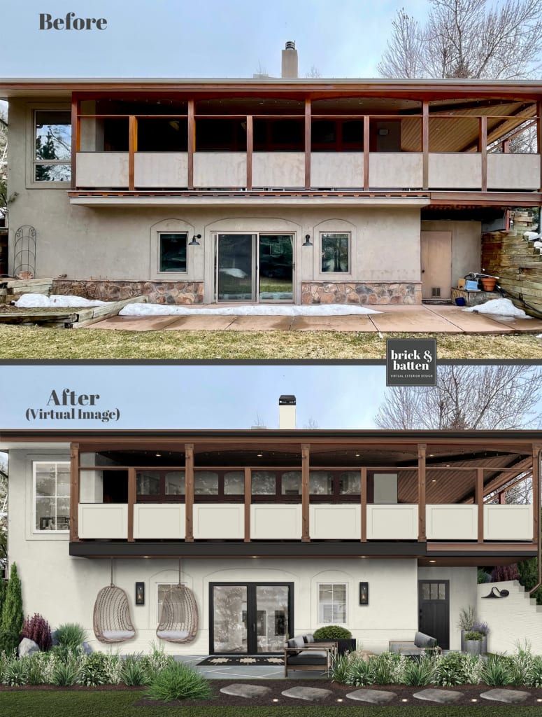 Side view of a home with a large wrap around porch