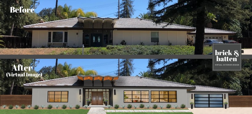 Contemporary garage door