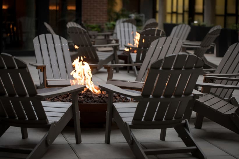 fire pit lakeside