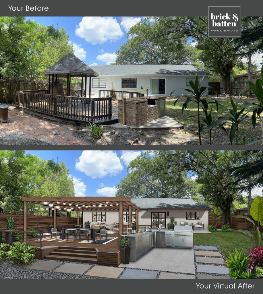 A modern organic design for the back of a home