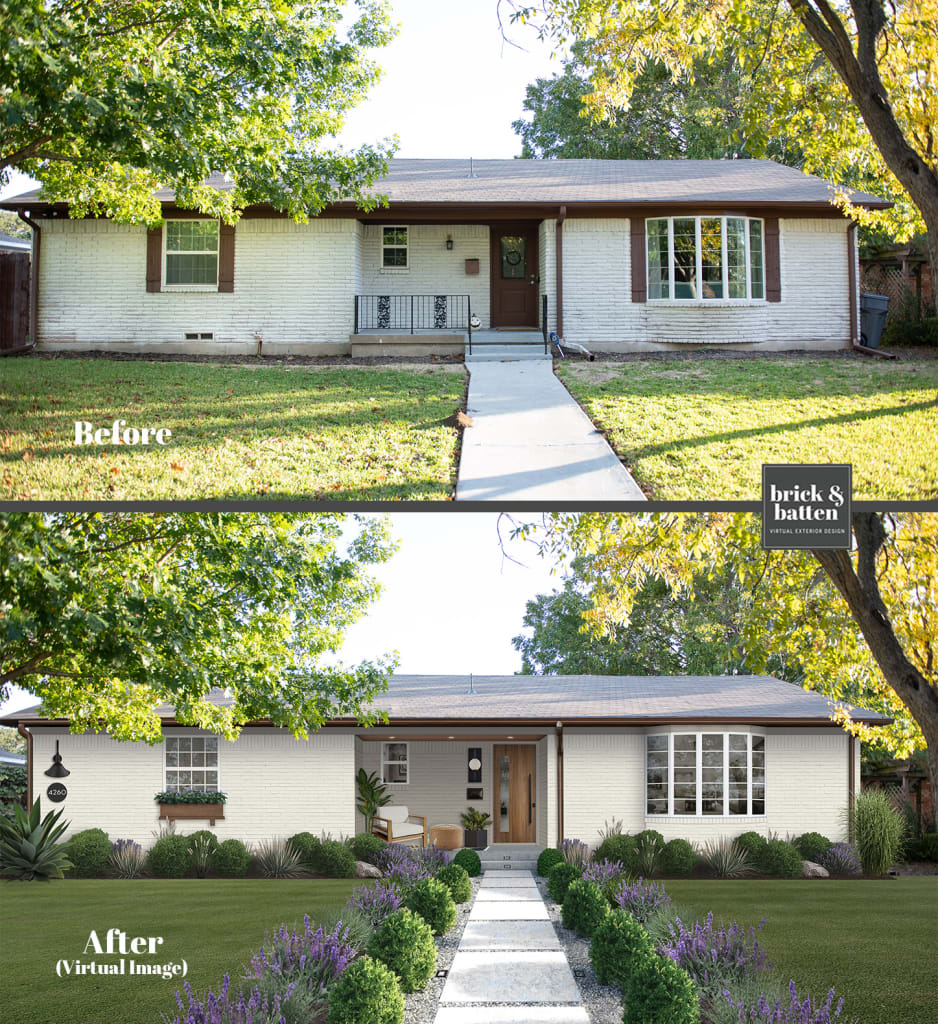traditional rancher with a large yard and open entry