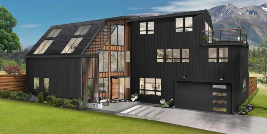 Blackish House sideA→ ←sideZ 18 Modern Black Houses with Gorgeous Exteriors - brick&batten