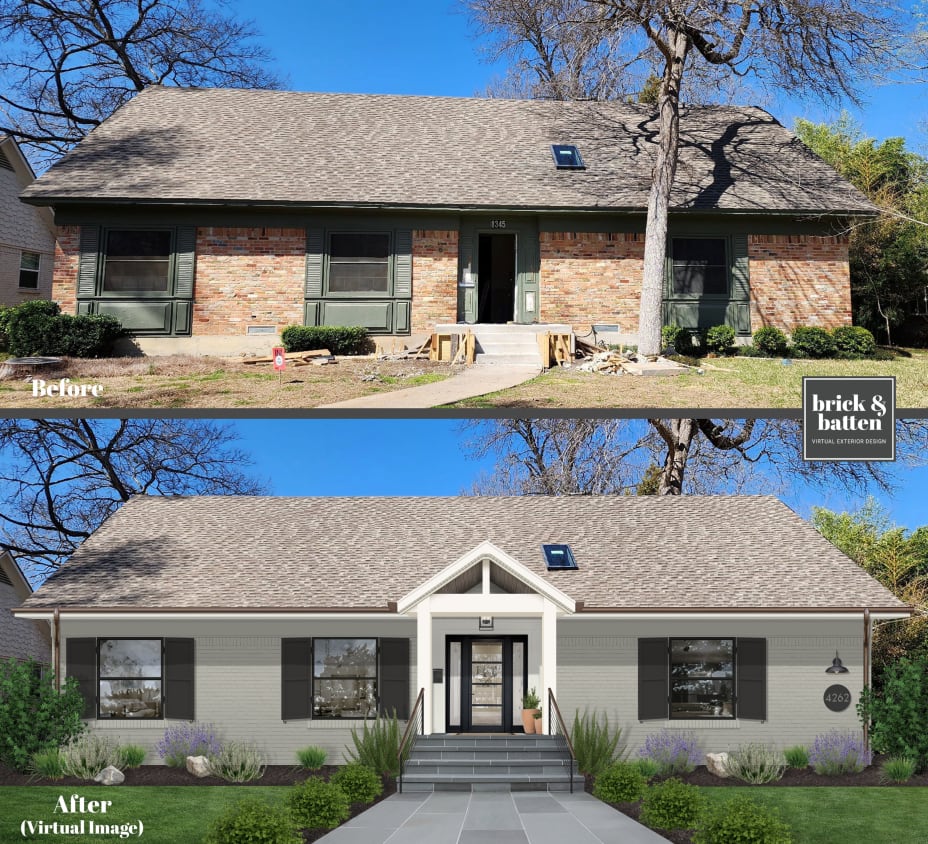 Brick For Rheab Exterior Before And After Homes Rehab Rental Property Complete Rehab