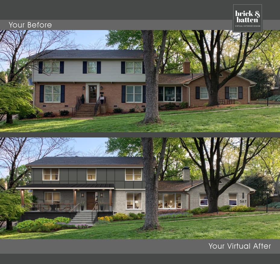 Painted brick house ideas cheap