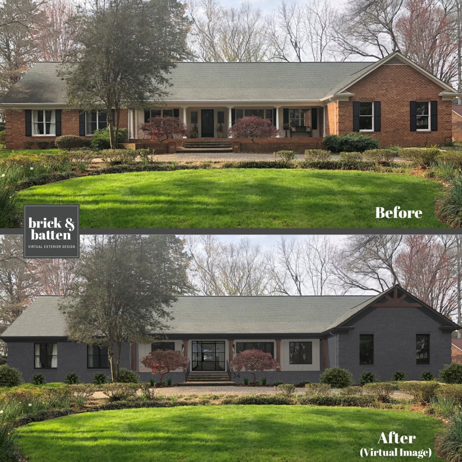 Basic Ranch House With Rear Addition Ranch House Addition Ideas Before And After