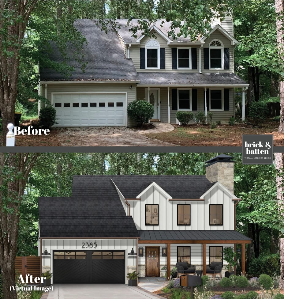 Front Porch Columns: On-Trend Materials \u0026 Styles - brick\u0026batten, image size:928x976