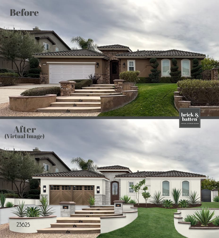 10 Mediterranean Style Homes with Exterior Updates | brick\u0026batten, image size:928x1008