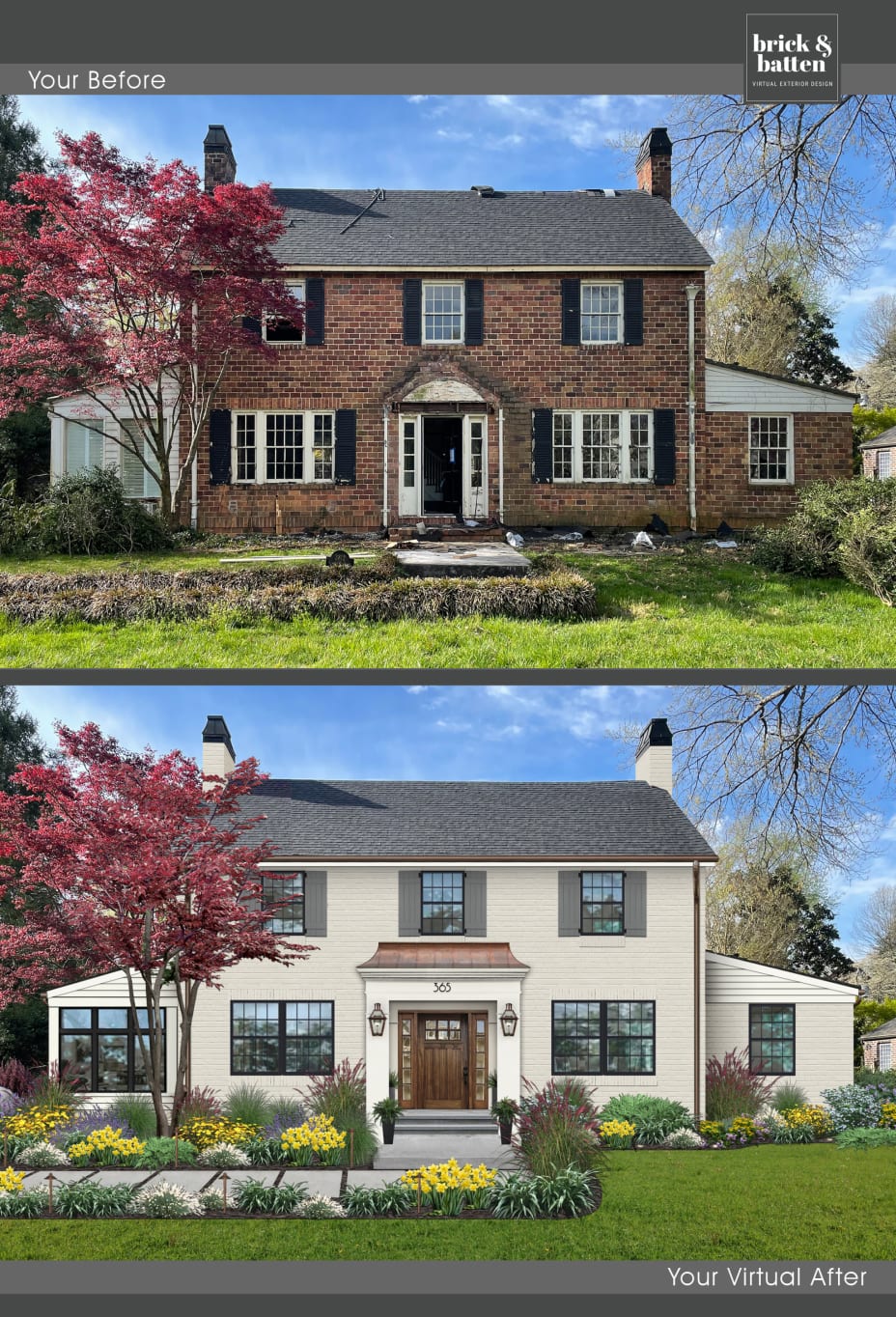 Fixer Upper Homes: Exterior Design Ideas - brick\u0026batten, image size:928x1364