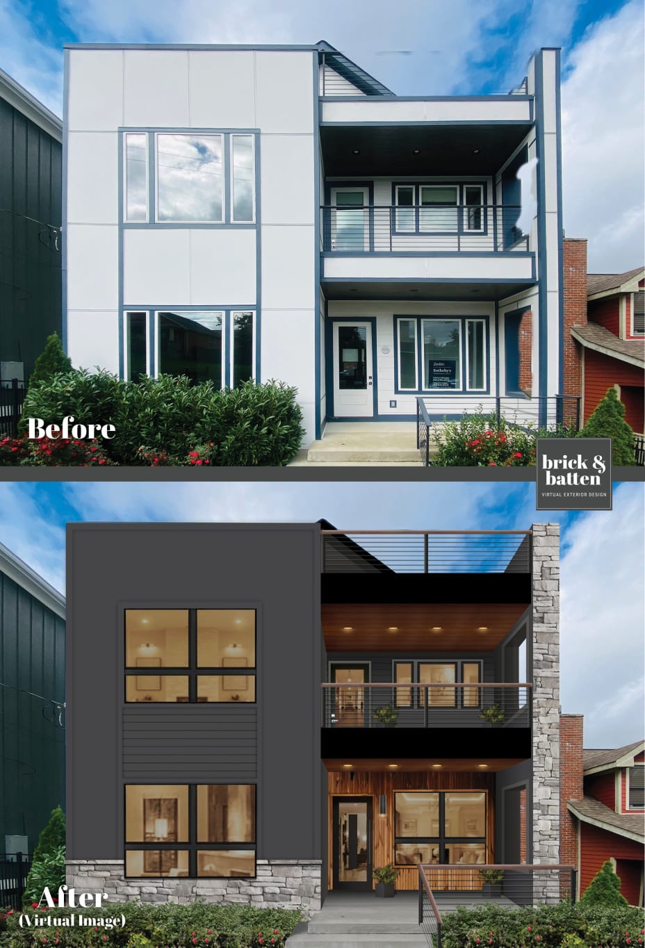 Home Exterior Makeover on a Budget | brick\u0026batten, image size:928x1364