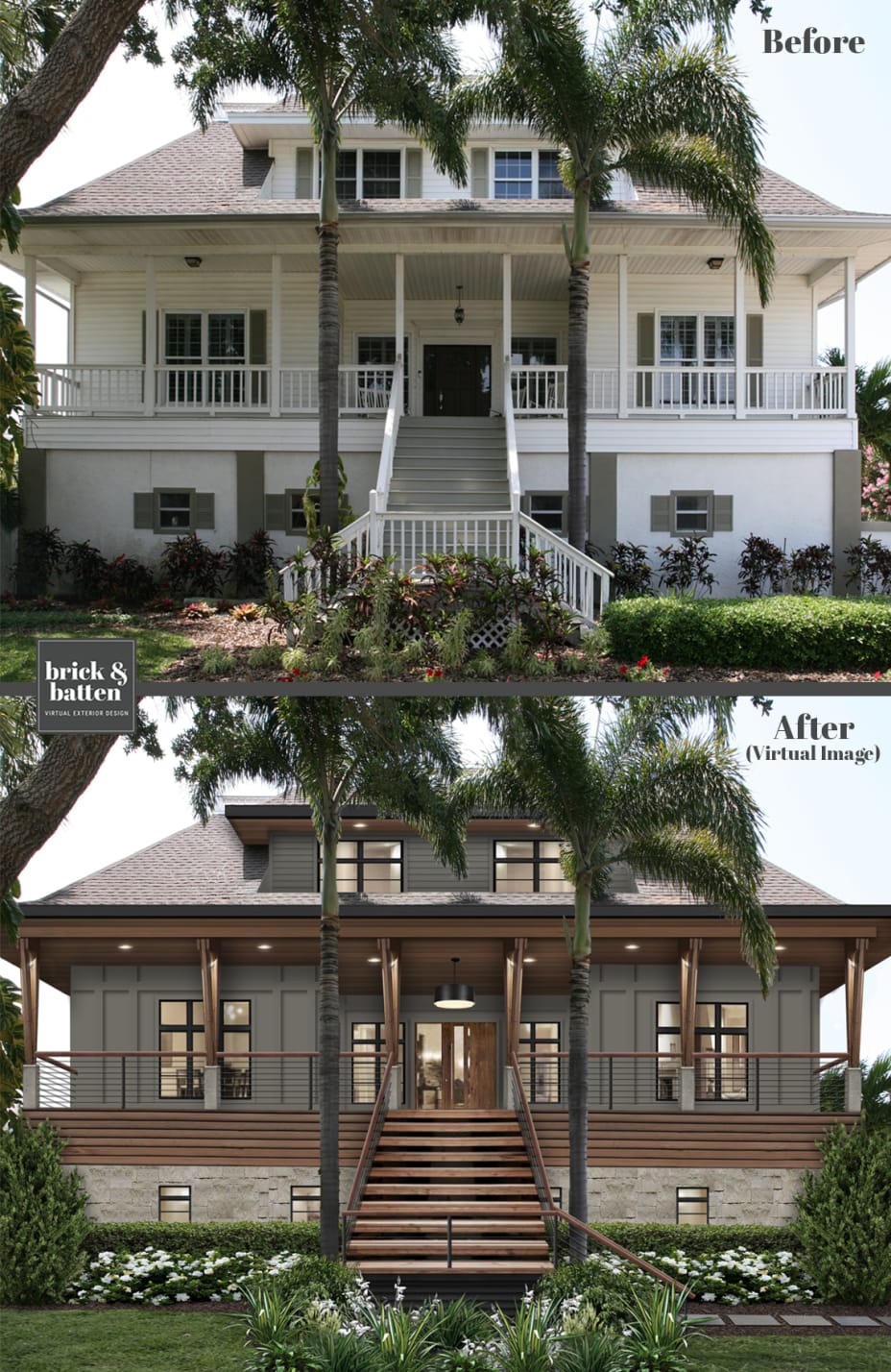 Texas Bungalow Renovation — Farmhouse Before and After, image size:928x1428