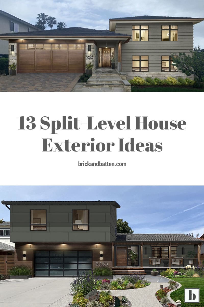 13 Split-Level House Exterior Ideas - Brick&Batten