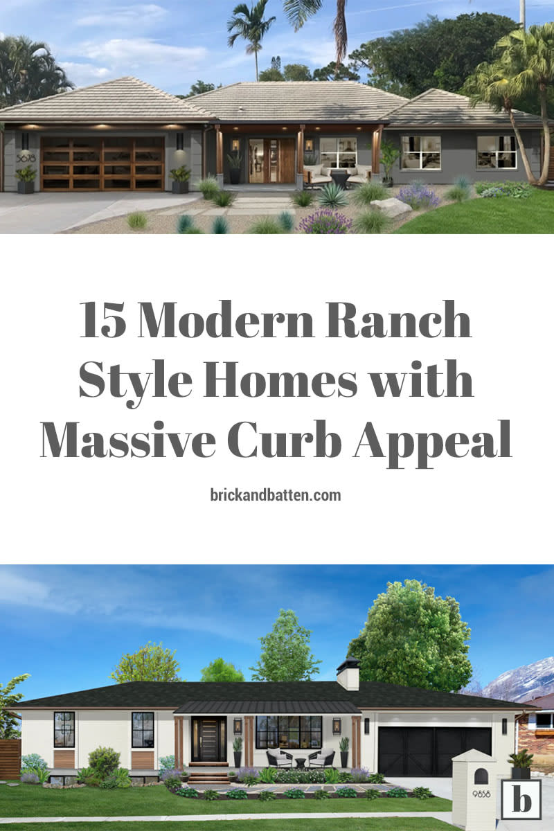 15 Modern Ranch Style Homes: Curb Appeal | brick&batten