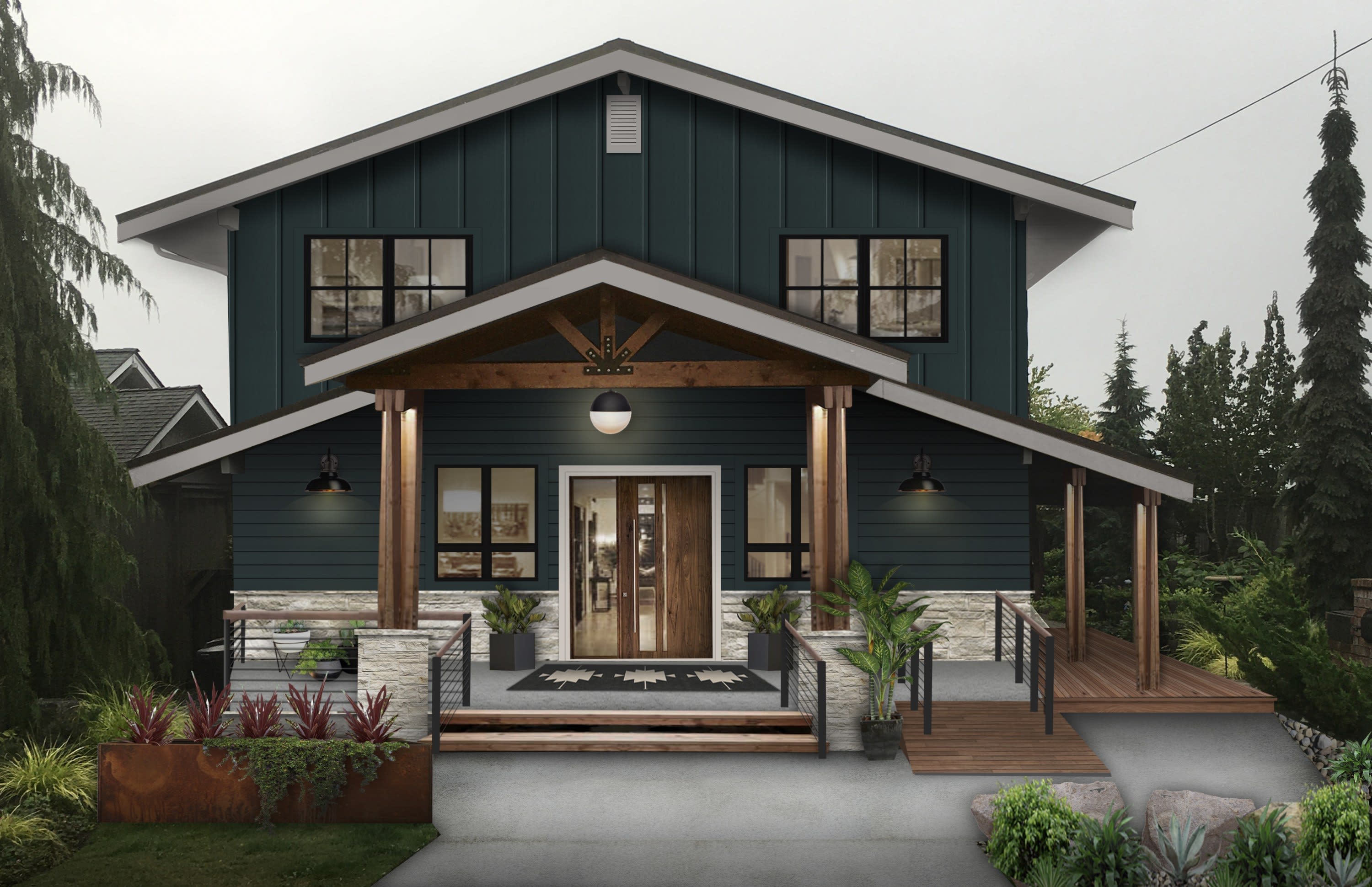 Best Green Exterior Paint Colors | brickandbatten, image size:3000x1940