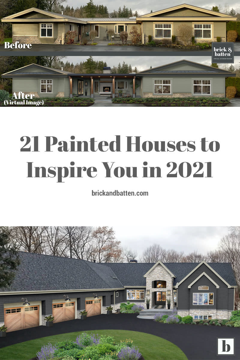 21 Painted Houses to Inspire You in 2021 - brick&batten
