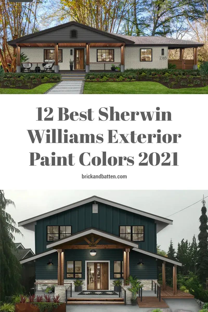 12 Best Sherwin Williams Exterior Paint Colors 2021 brick&batten