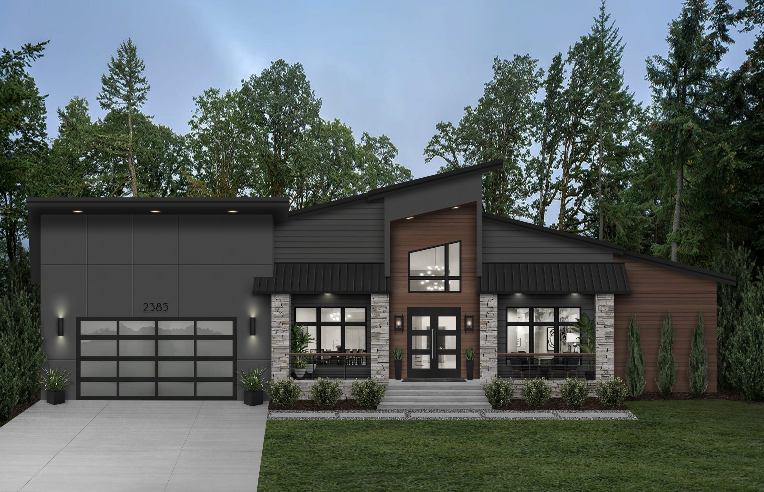 Modern View House Plan  Multiple Suite Home Design