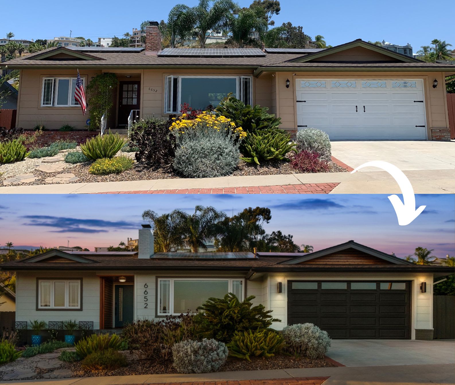 Ranch Style Home Before And After Before And After The Porch Addition