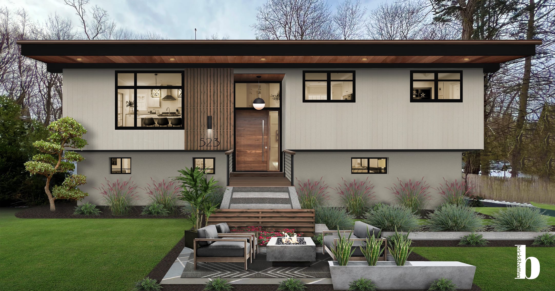 Japandi Style and Exterior Design - brick&batten