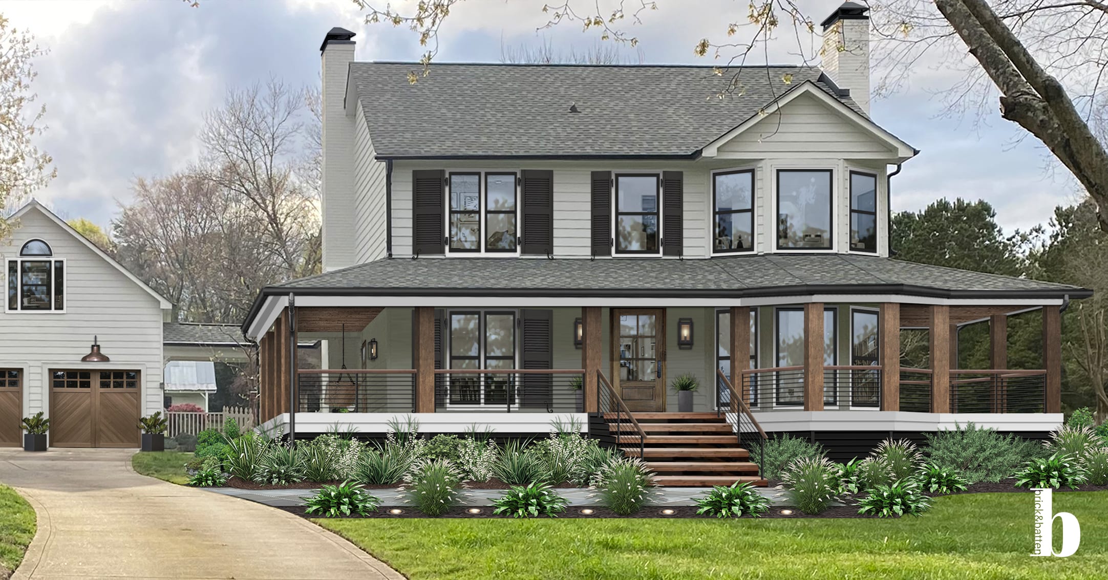 8 Wrap Around Porch Ideas for Your Home - brick&batten