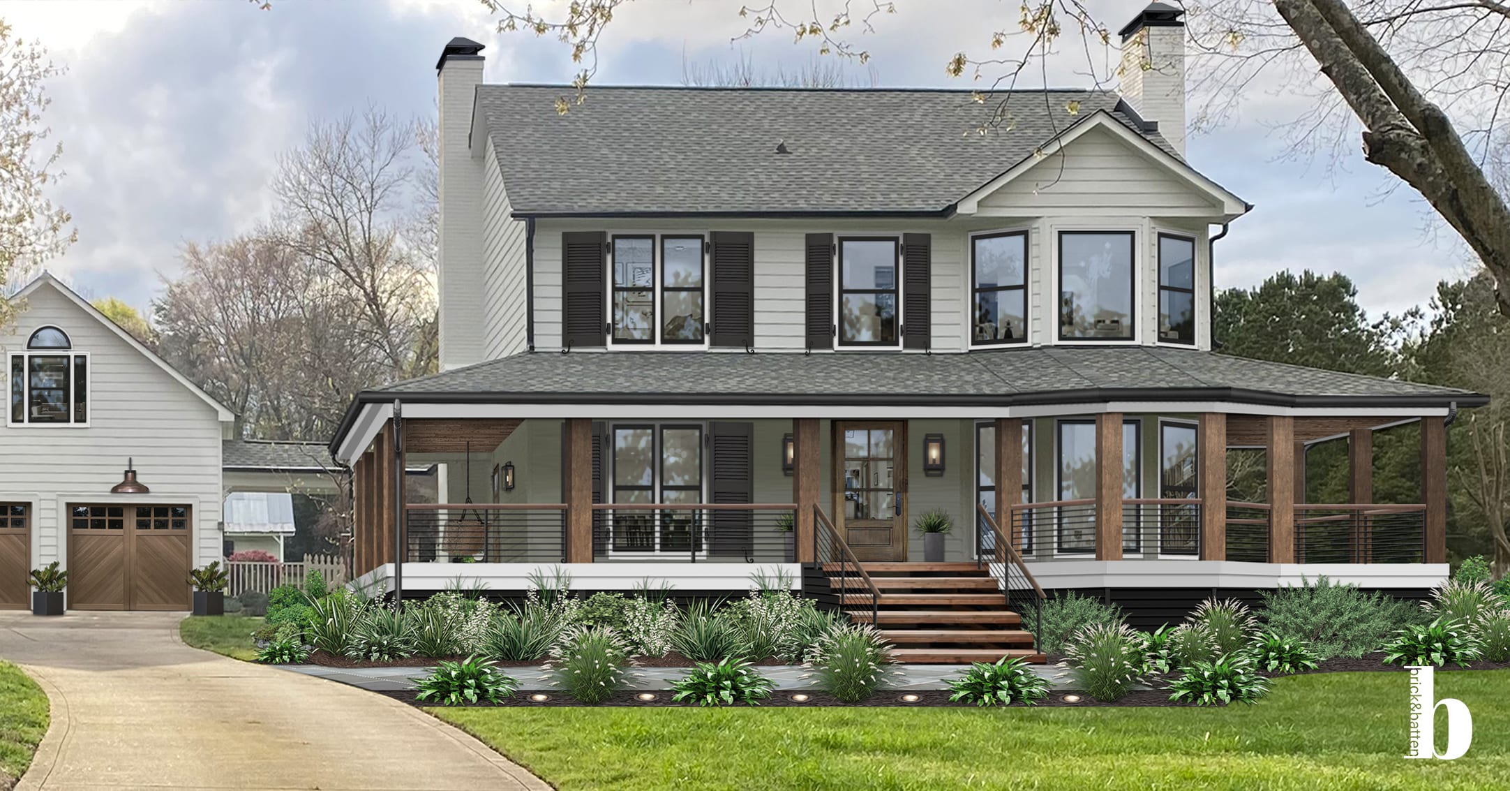 Craftsman Wrap Around Porch Designs House Plans With Side Wrap Around