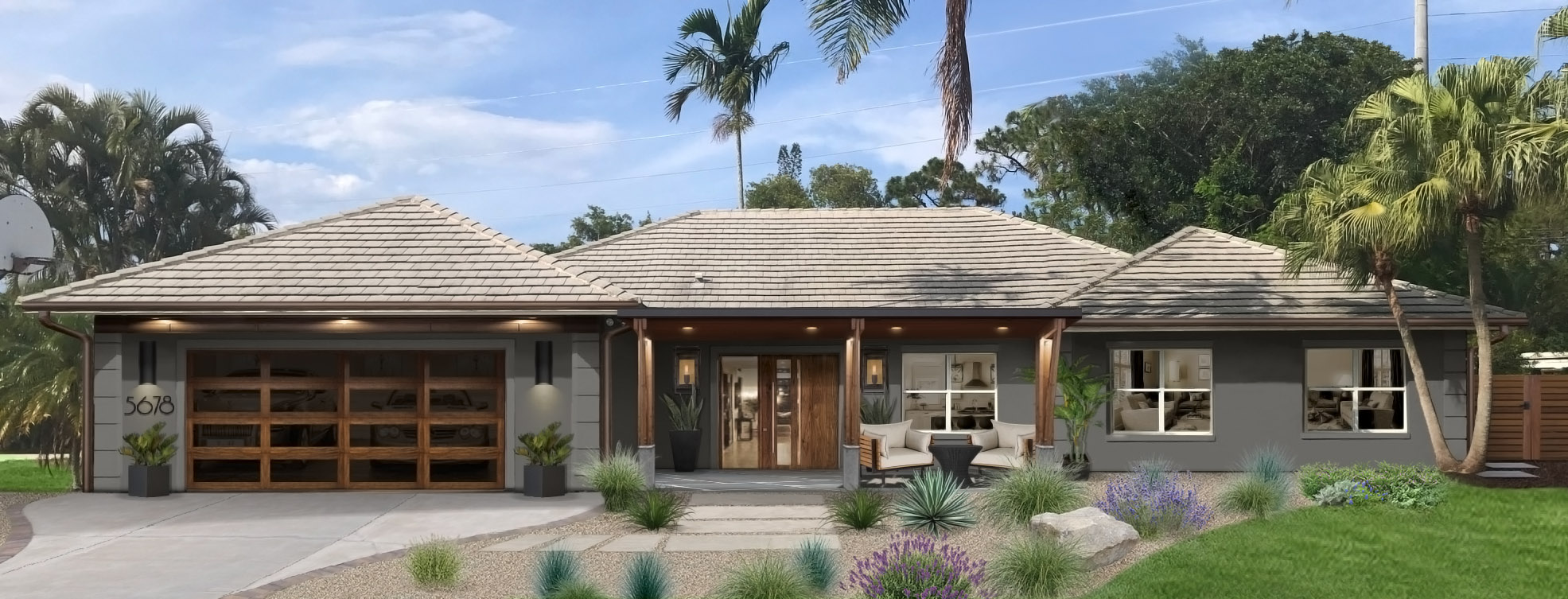 15 Modern Ranch Style Homes with Massive Curb Appeal - brick&batten