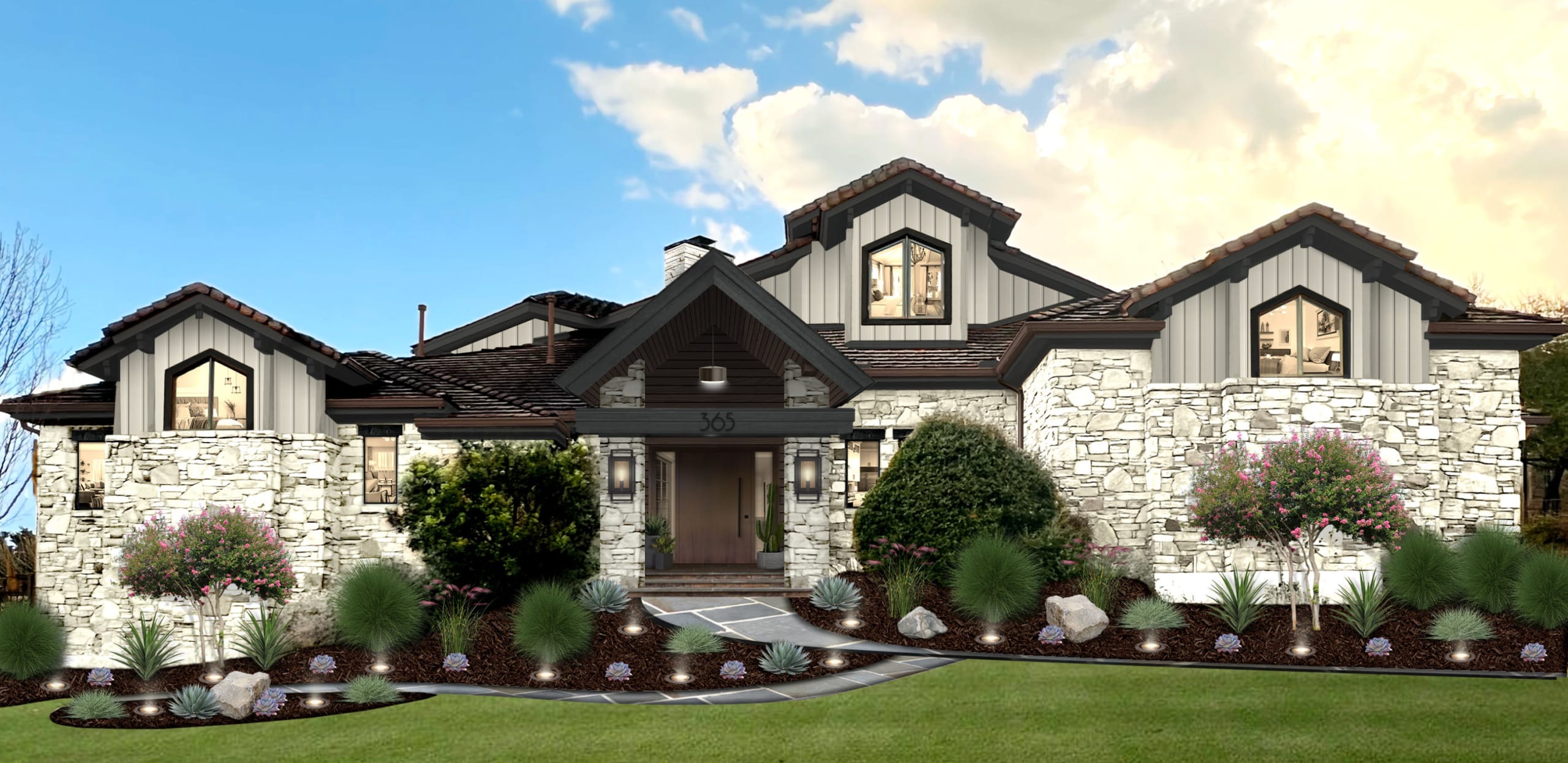 16 Ways to Use Stone Siding in Exterior Design brick&batten