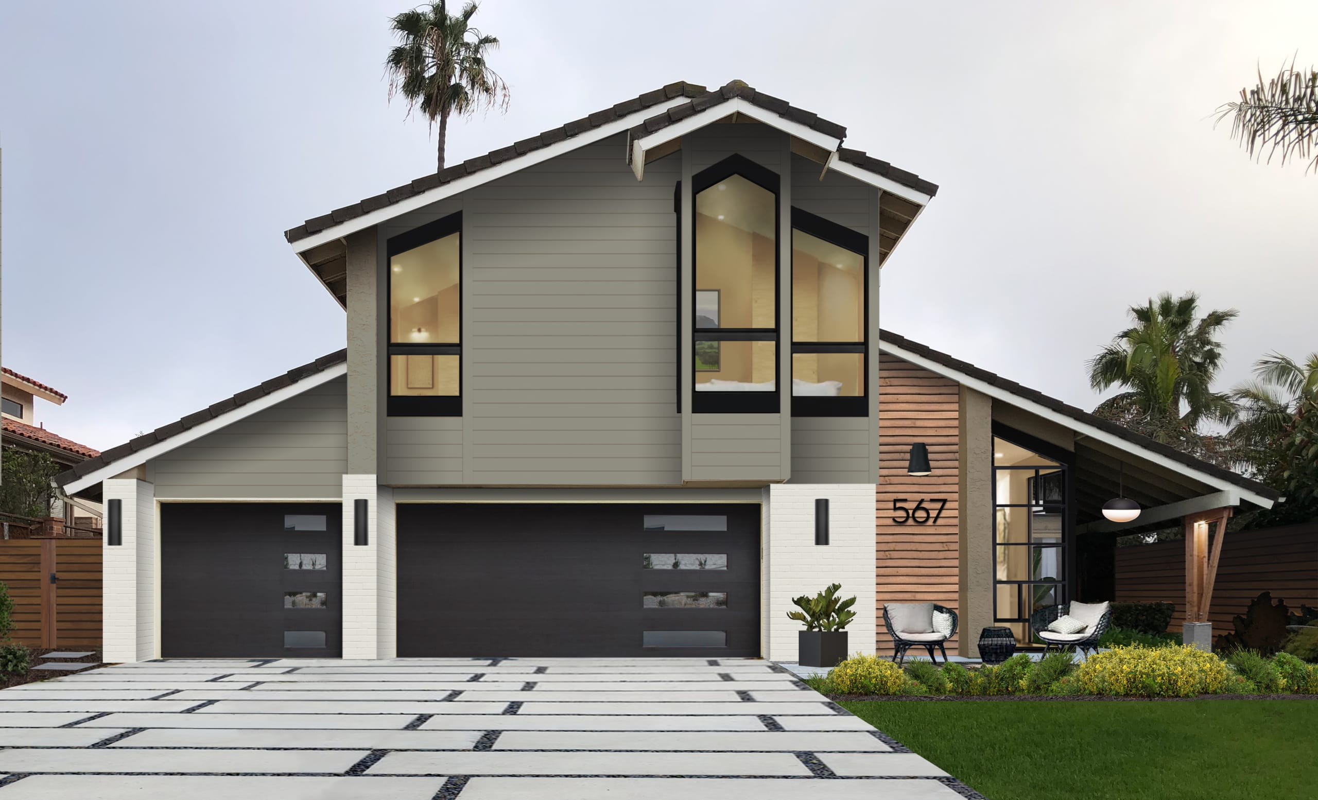 OnTrend Earth Tone Color Palettes for Home Exteriors brick&batten