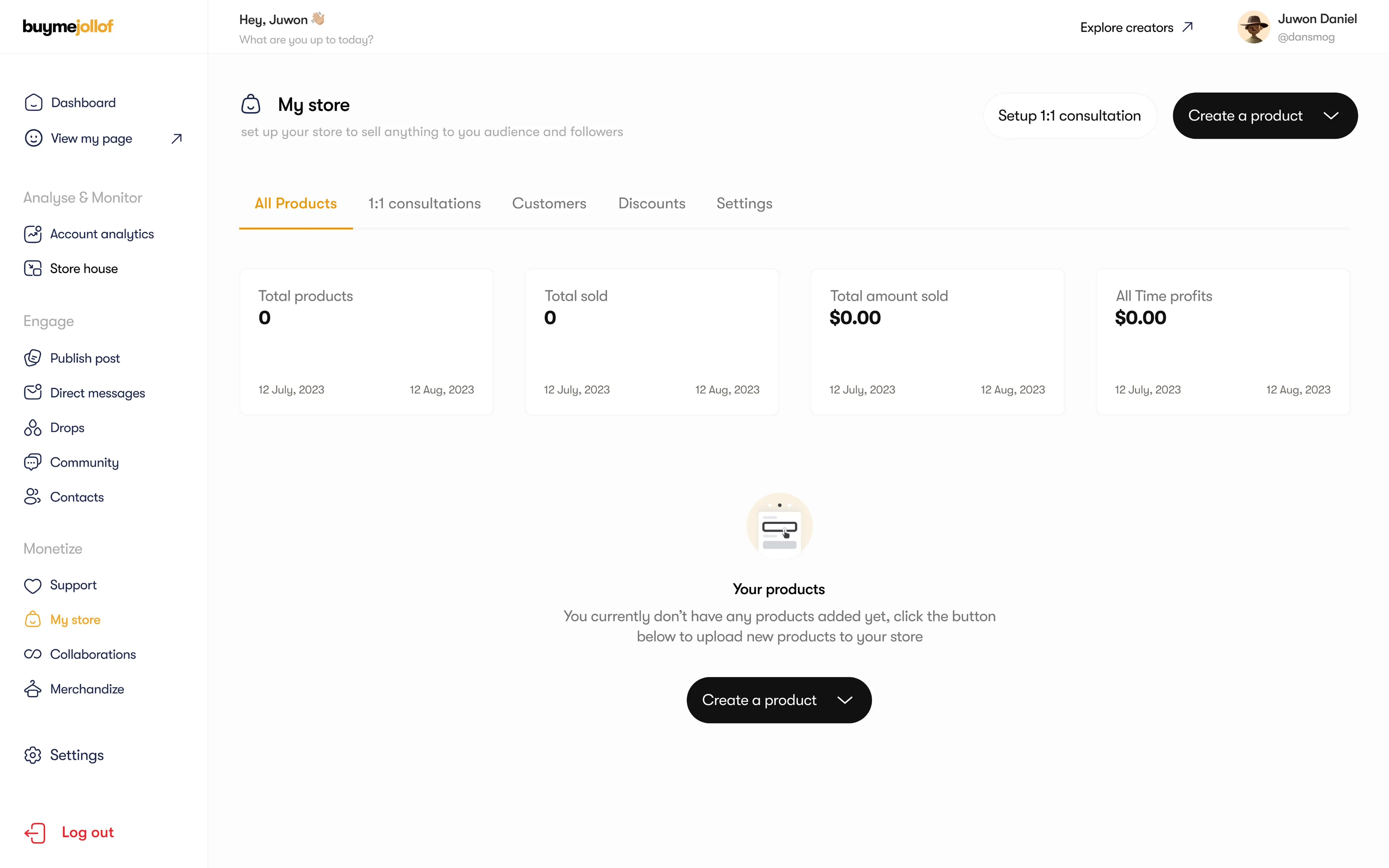 Dashboard preview