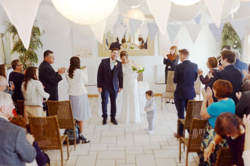 South West | Cornwall | Porthtowan | Autumn | Coastal | DIY | Blue | White | Bar | Real Wedding | Helen Court Photography #Bridebook #RealWedding #WeddingIdeas Bridebook.co.uk 