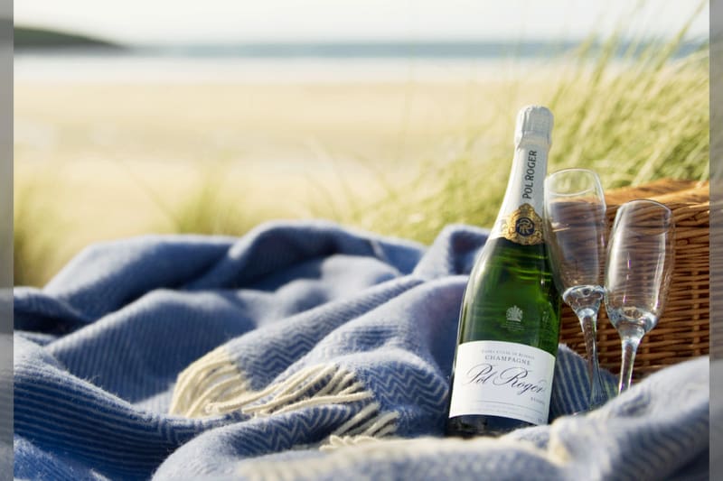 bridebook.co.uk-pol-roger-on-engagement-champagne-on-beach