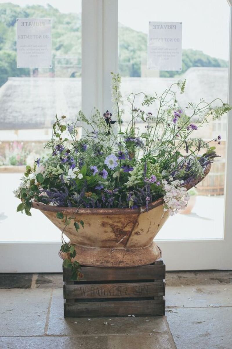 South West | Dorset | Bridport | Summer | DIY | Rustic | Blue | White | Barn | Real Wedding | Helen Lisk Photography #Bridebook #RealWedding #WeddingIdeas Bridebook.co.uk 