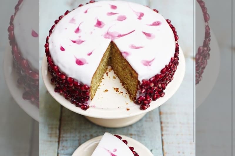 bridebook.co.uk pistachio and pomegranate cake by rachel khoo