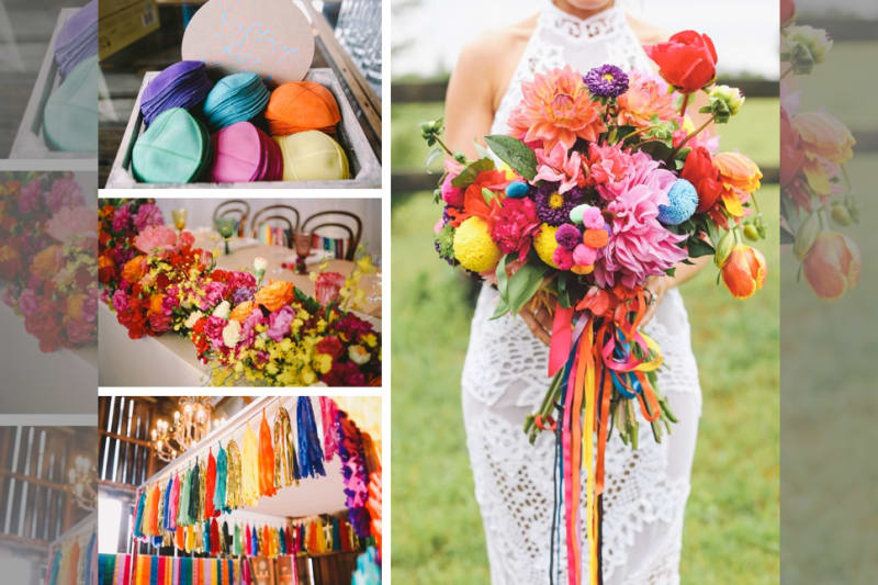 Bridebook.co.uk colourful wedding details