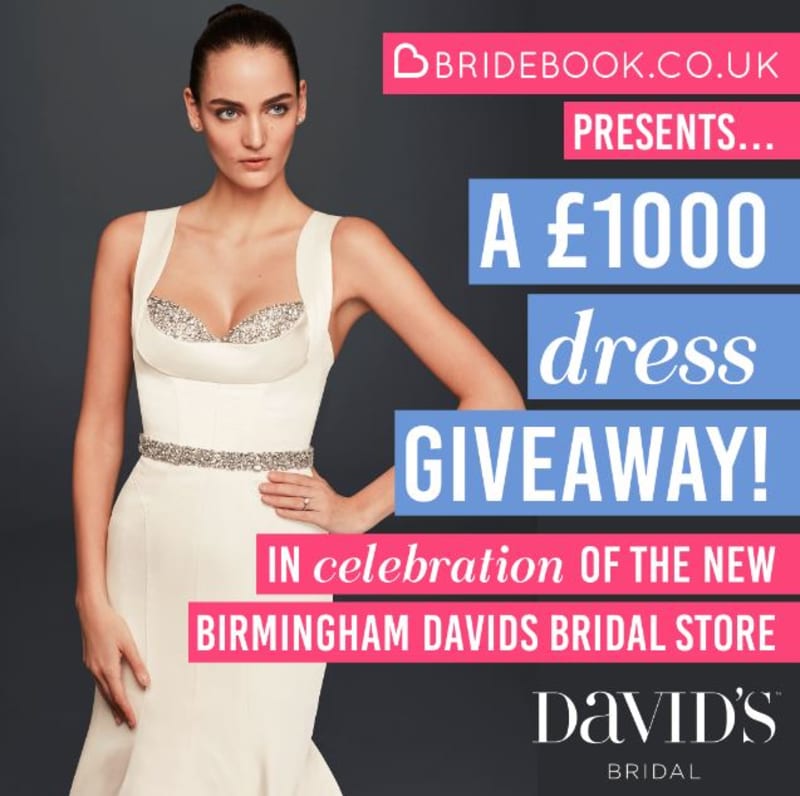 Bridebook.co.uk wedding dress giveaway graphic