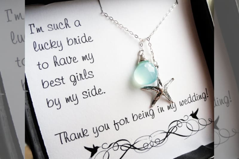 Bridebook.co.uk- bridesmaids thank you note and gift