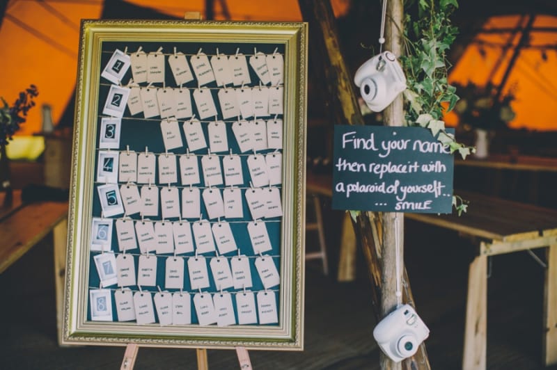 Bridebook.co.uk- polaroid photo seating plan