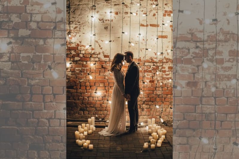 bridebook.co.uk bride and groom in an industrial wedding venue